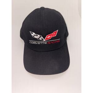 Corvette Racing Strap Back Hat Yupoong Tag GM Chevrolet